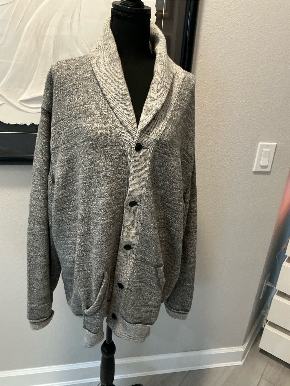 Polo Ralph Lauren men’s thick knit cardigan sweater 100% cotton Size XXL